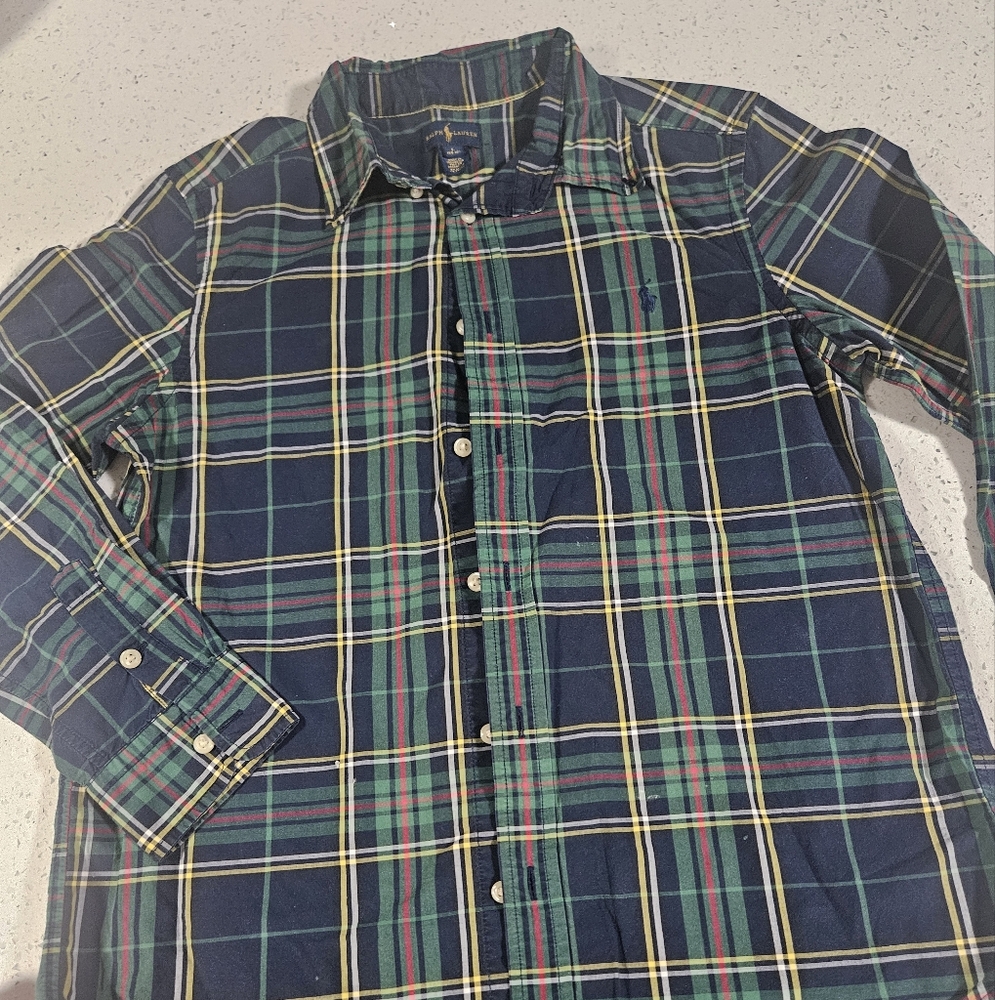 Ralph Lauren Men's Blue Plaid Shirt